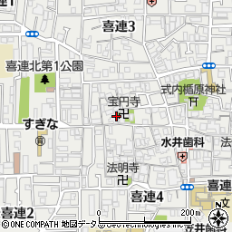 大阪府大阪市平野区喜連周辺の地図