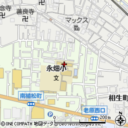 八尾市立永畑小学校周辺の地図