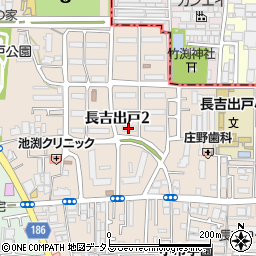 大阪市営長吉出戸西住宅１９周辺の地図