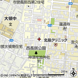 大阪府大阪市住吉区長居西周辺の地図