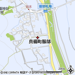 岡山県倉敷市真備町服部1878周辺の地図