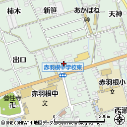 愛知県田原市赤羽根町新笹51-1周辺の地図