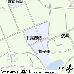 愛知県田原市小塩津町下武者詰周辺の地図