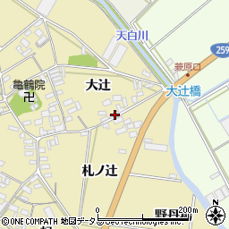 愛知県田原市亀山町大辻40周辺の地図