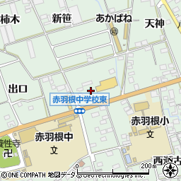 愛知県田原市赤羽根町新笹51-3周辺の地図