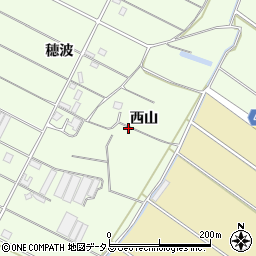 愛知県田原市西山町（西山）周辺の地図
