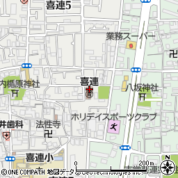 大阪市立　喜連保育所喜連子育て支援センター周辺の地図