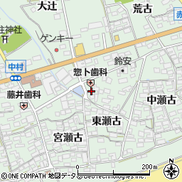 愛知県田原市赤羽根町東瀬古25周辺の地図