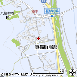 岡山県倉敷市真備町服部1883周辺の地図
