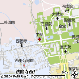 中院周辺の地図
