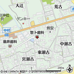 愛知県田原市赤羽根町東瀬古53周辺の地図