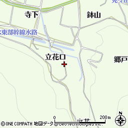 愛知県田原市山田町立花口周辺の地図