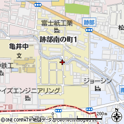 大阪府八尾市跡部南の町周辺の地図