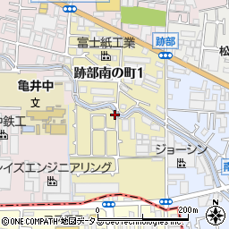 大阪府八尾市跡部南の町周辺の地図