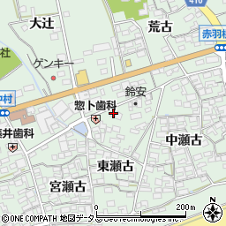 愛知県田原市赤羽根町東瀬古50周辺の地図