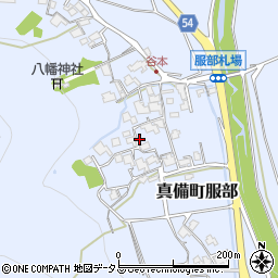 岡山県倉敷市真備町服部1889周辺の地図
