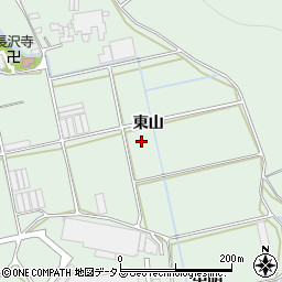 愛知県田原市長沢町東山周辺の地図