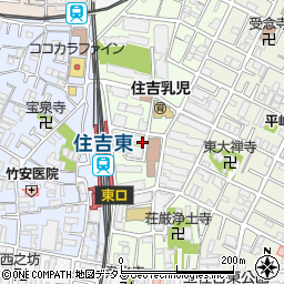 大阪府大阪市住吉区帝塚山東5丁目周辺の地図