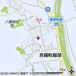 岡山県倉敷市真備町服部1888周辺の地図