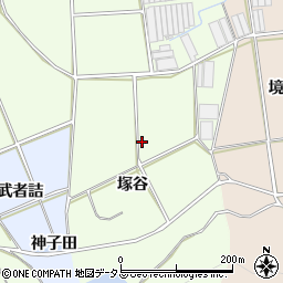 愛知県田原市保美町塚谷周辺の地図