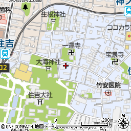 大阪府大阪市住吉区住吉周辺の地図