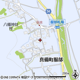 岡山県倉敷市真備町服部1887周辺の地図