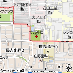 竹渕神社周辺の地図