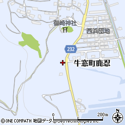 岡山県瀬戸内市牛窓町鹿忍5434-1周辺の地図