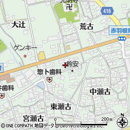 愛知県田原市赤羽根町東瀬古60周辺の地図