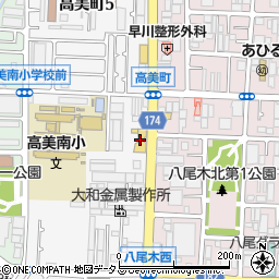 大阪スバル八尾店周辺の地図