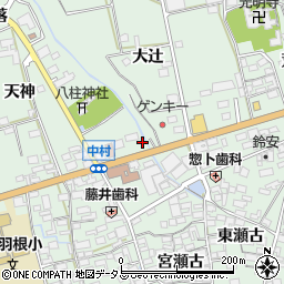 愛知県田原市赤羽根町天神周辺の地図