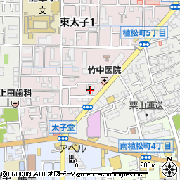ＪＡ大阪中河内龍華周辺の地図