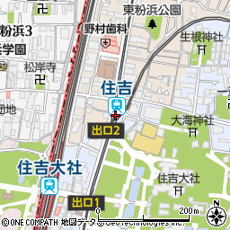 大阪府大阪市住吉区周辺の地図