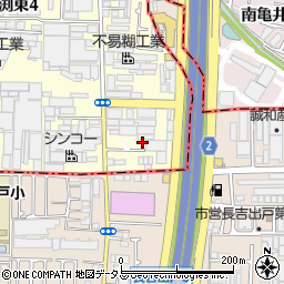 大阪府八尾市竹渕東2丁目周辺の地図