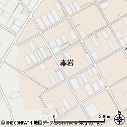愛知県田原市池尻町（赤岩）周辺の地図