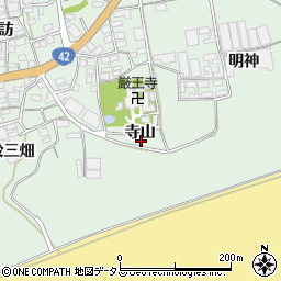 愛知県田原市赤羽根町寺山周辺の地図