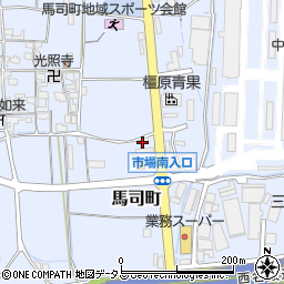 関西エム・シー・オイル株式会社　奈良中央市場前ＳＳ周辺の地図