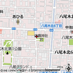 大阪府八尾市八尾木北周辺の地図