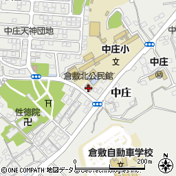 倉敷市役所　社会教育施設倉敷北公民館周辺の地図