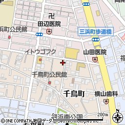 くすりのラブ　薬局三浜店周辺の地図