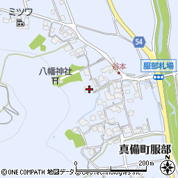 岡山県倉敷市真備町服部708周辺の地図