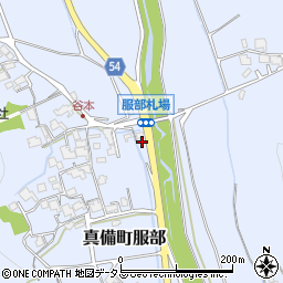 岡山県倉敷市真備町服部1850周辺の地図