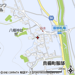 岡山県倉敷市真備町服部1896周辺の地図