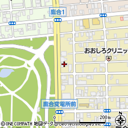 ドミノ・ピザ長居公園店周辺の地図