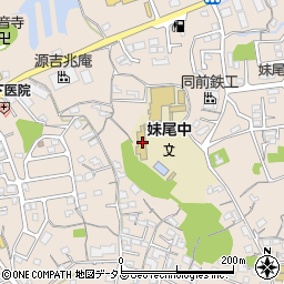 岡山市立妹尾中学校周辺の地図