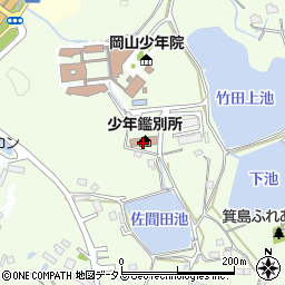 岡山少年鑑別所周辺の地図