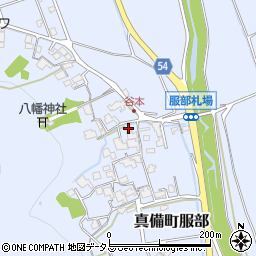 岡山県倉敷市真備町服部1895周辺の地図
