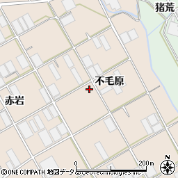 愛知県田原市池尻町不毛原周辺の地図