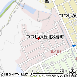 三重県名張市つつじが丘北８番町周辺の地図