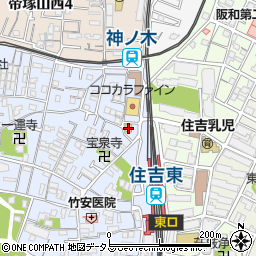 セブンイレブン大阪住吉１丁目店周辺の地図